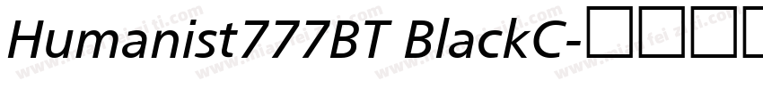 Humanist777BT BlackC字体转换